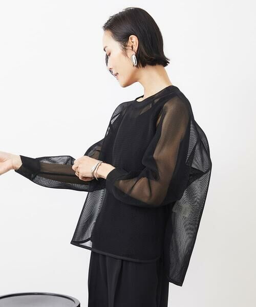 MICHEL KLEIN / ミッシェルクラン カットソー | シアーメッシュプルオーバー | 詳細2