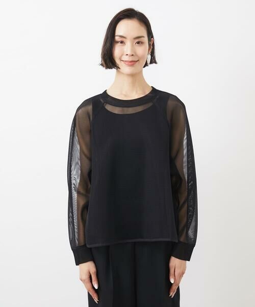 MICHEL KLEIN / ミッシェルクラン カットソー | シアーメッシュプルオーバー | 詳細6