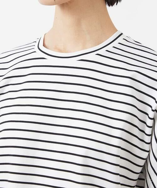 MICHEL KLEIN / ミッシェルクラン カットソー | ワンポイント刺繍ボーダーTシャツ | 詳細13