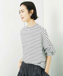 MICHEL KLEIN / ミッシェルクラン カットソー | ドルマンスリーブボーダーカットソー