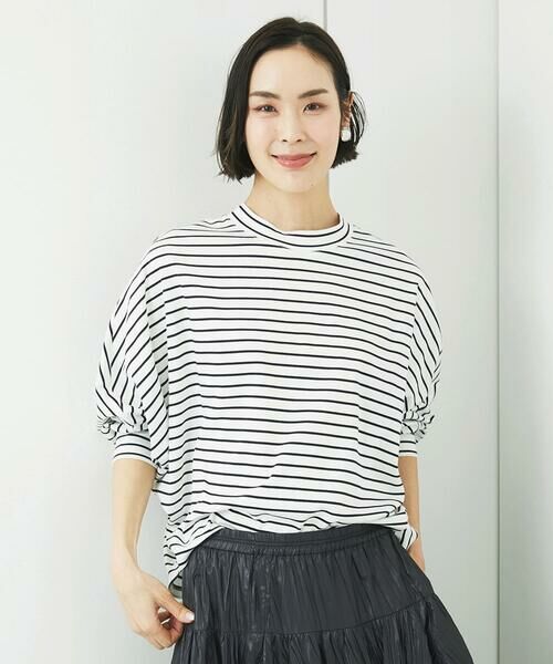 MICHEL KLEIN / ミッシェルクラン カットソー | ドルマンスリーブボーダーカットソー | 詳細1