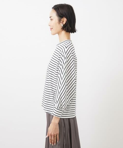 MICHEL KLEIN / ミッシェルクラン カットソー | ドルマンスリーブボーダーカットソー | 詳細11