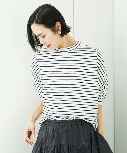 MICHEL KLEIN / ミッシェルクラン カットソー | ドルマンスリーブボーダーカットソー | 詳細2