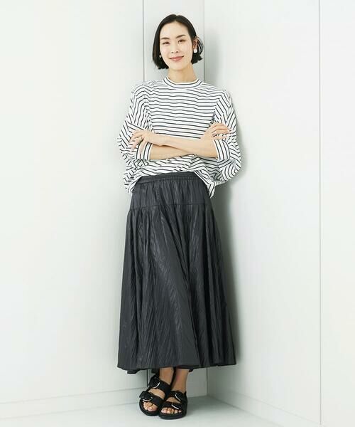 MICHEL KLEIN / ミッシェルクラン カットソー | ドルマンスリーブボーダーカットソー | 詳細4