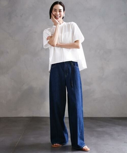 MICHEL KLEIN / ミッシェルクラン チノ・ワークパンツ | [セットアップ対応]デニムワイドパンツ | 詳細12