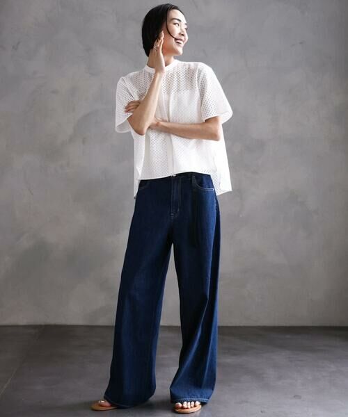 MICHEL KLEIN / ミッシェルクラン チノ・ワークパンツ | [セットアップ対応]デニムワイドパンツ | 詳細13