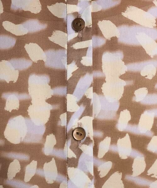 MICHEL KLEIN / ミッシェルクラン シャツ・ブラウス | [オリジナルプリント素材]レオパードプリントシアーブラウス | 詳細11