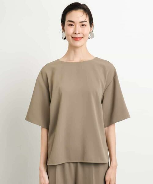 MICHEL KLEIN / ミッシェルクラン シャツ・ブラウス | [接触冷感/UVカット]クルーネック Tブラウス(セットアップ対応) | 詳細11