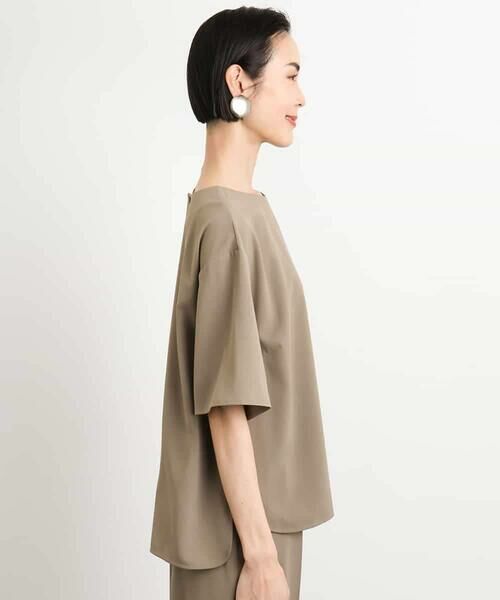 MICHEL KLEIN / ミッシェルクラン シャツ・ブラウス | [接触冷感/UVカット]クルーネック Tブラウス(セットアップ対応) | 詳細12