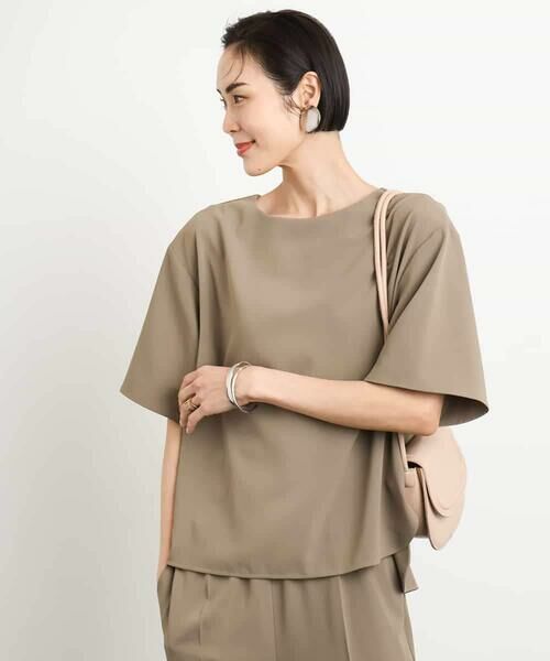 MICHEL KLEIN / ミッシェルクラン シャツ・ブラウス | [接触冷感/UVカット]クルーネック Tブラウス(セットアップ対応) | 詳細2