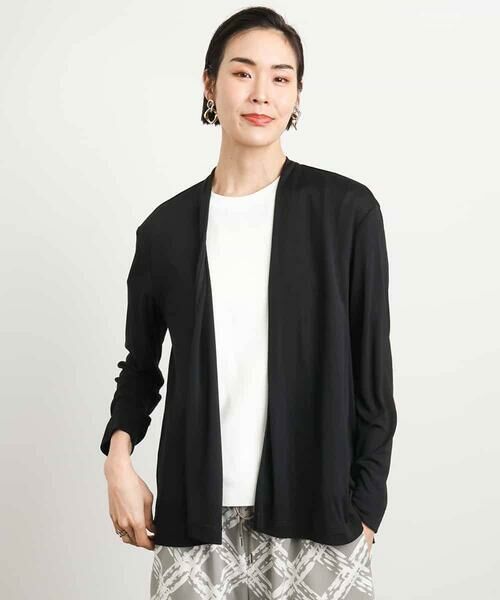 MICHEL KLEIN / ミッシェルクラン カーディガン・ボレロ | [接触冷感/UVカット]ドレープカーディガン | 詳細1