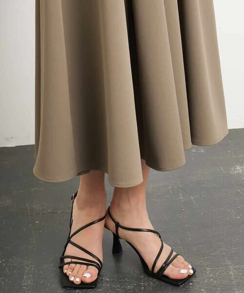 MICHEL KLEIN / ミッシェルクラン ロング・マキシ丈ワンピース | [接触冷感/UVカット]Vネックフレアワンピース(セットアップ対応) | 詳細22