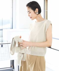 MICHEL KLEIN / ミッシェルクラン ニット・セーター | [アンサンブル対応]スパンコールフレンチスリーブニット