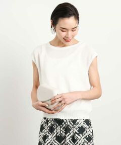 MICHEL KLEIN / ミッシェルクラン ニット・セーター | [アンサンブル対応]スパンコールフレンチスリーブニット