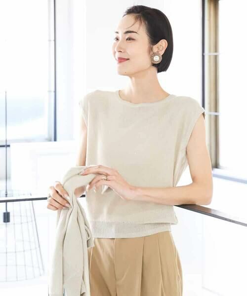 MICHEL KLEIN / ミッシェルクラン ニット・セーター | [アンサンブル対応]スパンコールフレンチスリーブニット | 詳細11