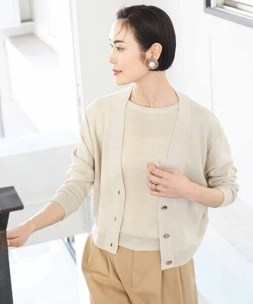 MICHEL KLEIN / ミッシェルクラン ニット・セーター | [アンサンブル対応]スパンコールフレンチスリーブニット | 詳細12