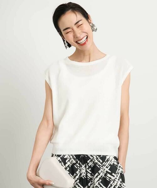 MICHEL KLEIN / ミッシェルクラン ニット・セーター | [アンサンブル対応]スパンコールフレンチスリーブニット | 詳細2