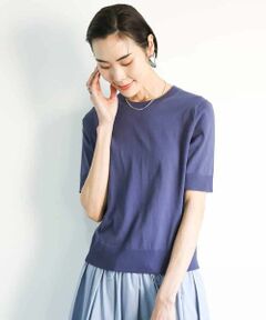 MICHEL KLEIN / ミッシェルクラン ニット・セーター | [アンサンブル対応/接触冷感]クルーネックニットプルオーバー