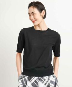 ミッシェルクラン 【新品】MICHEL  薄手 プルオーバーニット セーター カシュクール ストレッチ 無地 長袖 毛など 38 黒 レディース MICHEL KLEIN / ミッシェルクラン （レディース） ニット