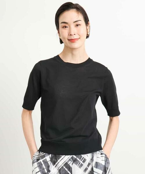 MICHEL KLEIN / ミッシェルクラン ニット・セーター | [アンサンブル対応/接触冷感]クルーネックニットプルオーバー | 詳細1