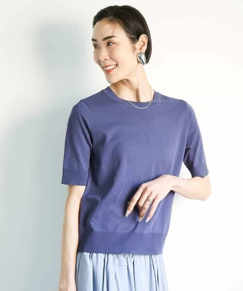 MICHEL KLEIN / ミッシェルクラン ニット・セーター | [アンサンブル対応/接触冷感]クルーネックニットプルオーバー | 詳細12