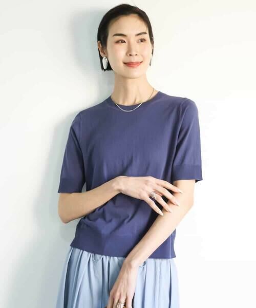 MICHEL KLEIN / ミッシェルクラン ニット・セーター | [アンサンブル対応/接触冷感]クルーネックニットプルオーバー | 詳細13