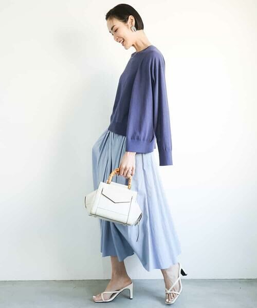 MICHEL KLEIN / ミッシェルクラン ニット・セーター | [アンサンブル対応/接触冷感]クルーネックニットプルオーバー | 詳細20