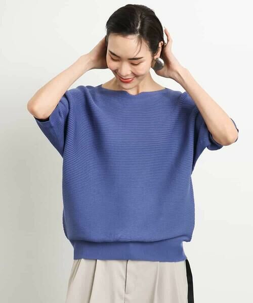 MICHEL KLEIN / ミッシェルクラン ニット・セーター | [新色追加]ホールガーメント(R)ドルマンスリーブニット(半袖） | 詳細1