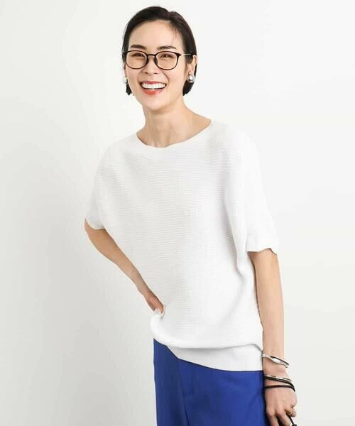 MICHEL KLEIN / ミッシェルクラン ニット・セーター | [新色追加]ホールガーメント(R)ドルマンスリーブニット(半袖） | 詳細11