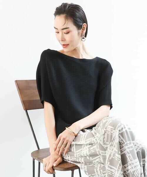 MICHEL KLEIN / ミッシェルクラン ニット・セーター | [新色追加]ホールガーメント(R)ドルマンスリーブニット(半袖） | 詳細17