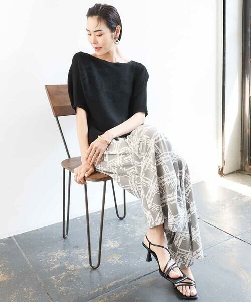 MICHEL KLEIN / ミッシェルクラン ニット・セーター | [新色追加]ホールガーメント(R)ドルマンスリーブニット(半袖） | 詳細19