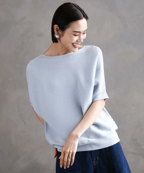 MICHEL KLEIN / ミッシェルクラン ニット・セーター | [新色追加]ホールガーメント(R)ドルマンスリーブニット(半袖） | 詳細23