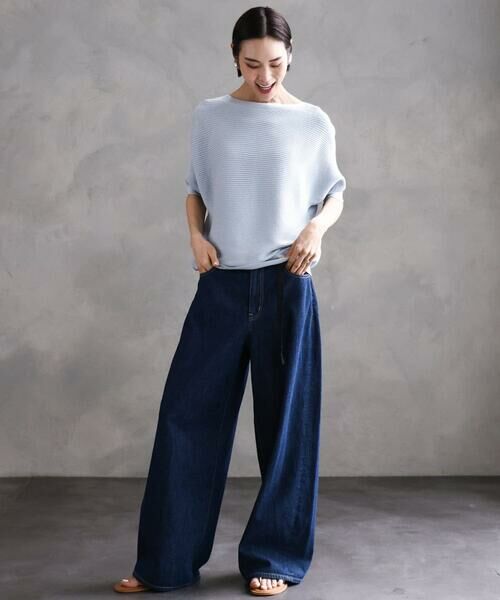 MICHEL KLEIN / ミッシェルクラン ニット・セーター | [新色追加]ホールガーメント(R)ドルマンスリーブニット(半袖） | 詳細25