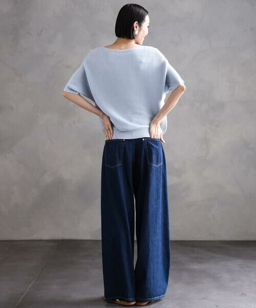 MICHEL KLEIN / ミッシェルクラン ニット・セーター | [新色追加]ホールガーメント(R)ドルマンスリーブニット(半袖） | 詳細26