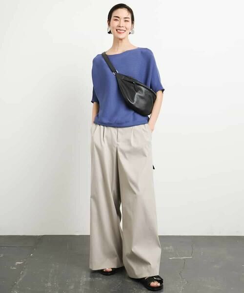 MICHEL KLEIN / ミッシェルクラン ニット・セーター | [新色追加]ホールガーメント(R)ドルマンスリーブニット(半袖） | 詳細3