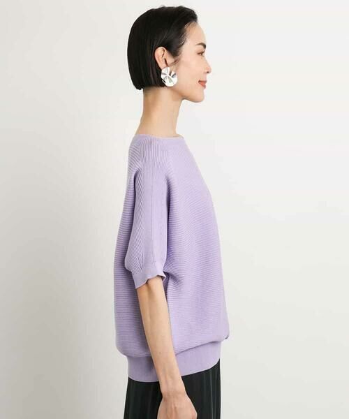 MICHEL KLEIN / ミッシェルクラン ニット・セーター | [新色追加]ホールガーメント(R)ドルマンスリーブニット(半袖） | 詳細30