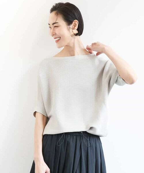 MICHEL KLEIN / ミッシェルクラン ニット・セーター | [新色追加]ホールガーメント(R)ドルマンスリーブニット(半袖） | 詳細6