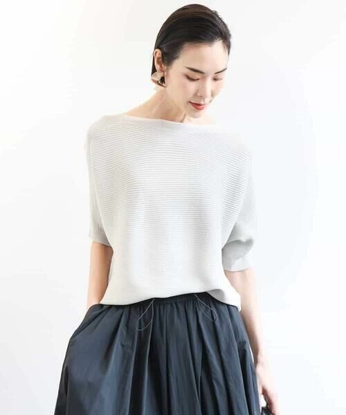 MICHEL KLEIN / ミッシェルクラン ニット・セーター | [新色追加]ホールガーメント(R)ドルマンスリーブニット(半袖） | 詳細7