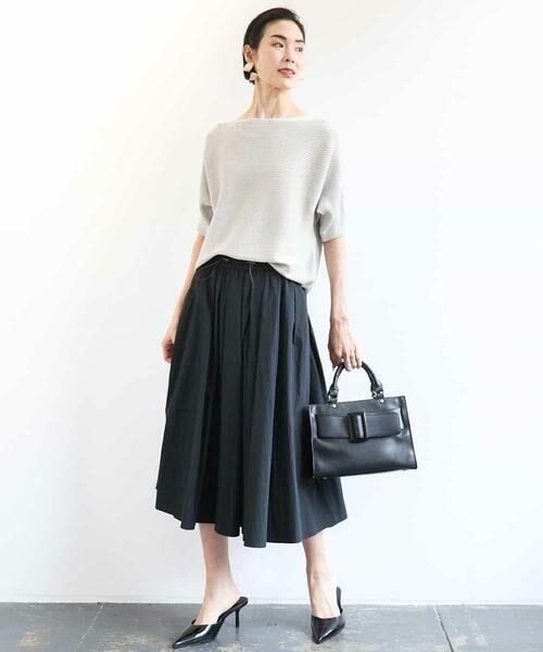 MICHEL KLEIN / ミッシェルクラン ニット・セーター | [新色追加]ホールガーメント(R)ドルマンスリーブニット(半袖） | 詳細8