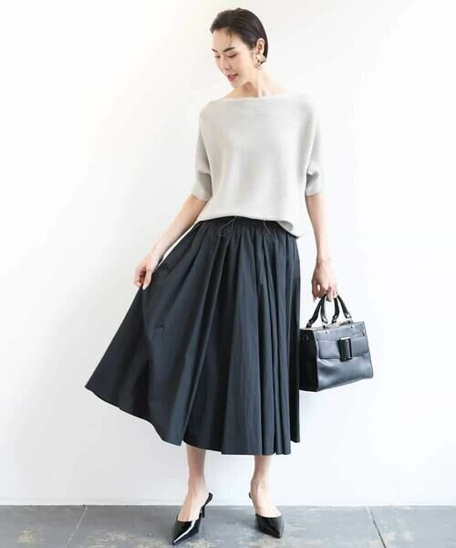 MICHEL KLEIN / ミッシェルクラン ニット・セーター | [新色追加]ホールガーメント(R)ドルマンスリーブニット(半袖） | 詳細9