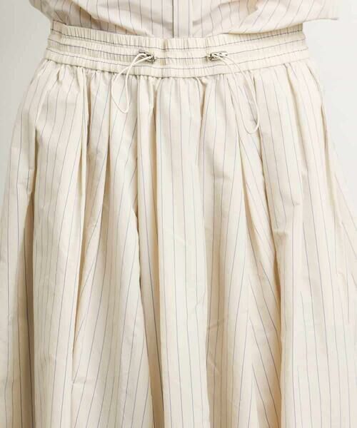 MICHEL KLEIN / ミッシェルクラン ロング・マキシ丈スカート | [ドライタッチ]スピンドルギャザースカート ストライプ柄(セットアップ対応) | 詳細2