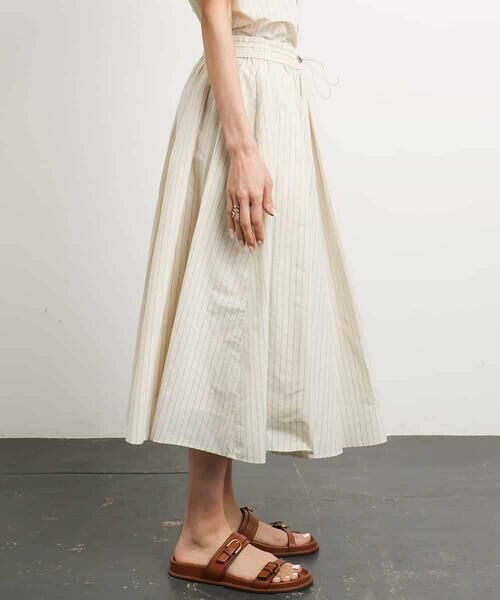 MICHEL KLEIN / ミッシェルクラン ロング・マキシ丈スカート | [ドライタッチ]スピンドルギャザースカート ストライプ柄(セットアップ対応) | 詳細21