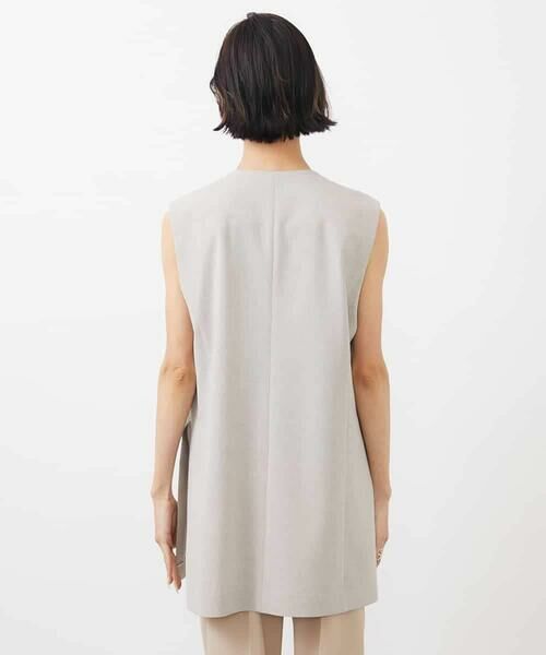 MICHEL KLEIN / ミッシェルクラン ベスト | ベルト付きノーカラージレ | 詳細17