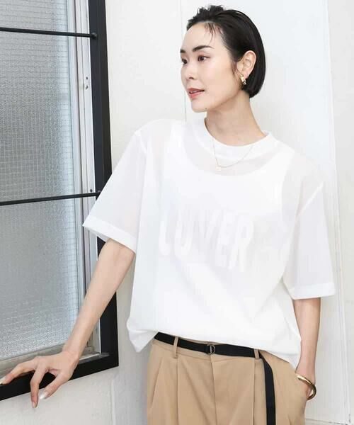 MICHEL KLEIN / ミッシェルクラン カットソー | ロゴメッシュプルオーバー | 詳細7