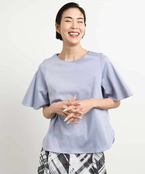 MICHEL KLEIN / ミッシェルクラン カットソー | [接触冷感]フレアスリーブカットソー | 詳細1