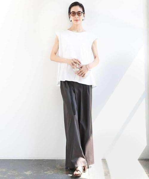 MICHEL KLEIN / ミッシェルクラン カットソー | [WEB限定/接触冷感]フレンチスリーブペプラムカットソー | 詳細10