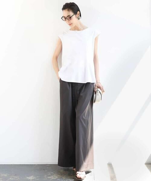 MICHEL KLEIN / ミッシェルクラン カットソー | [WEB限定/接触冷感]フレンチスリーブペプラムカットソー | 詳細12