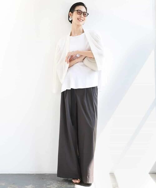 MICHEL KLEIN / ミッシェルクラン カットソー | [WEB限定/接触冷感]フレンチスリーブペプラムカットソー | 詳細13