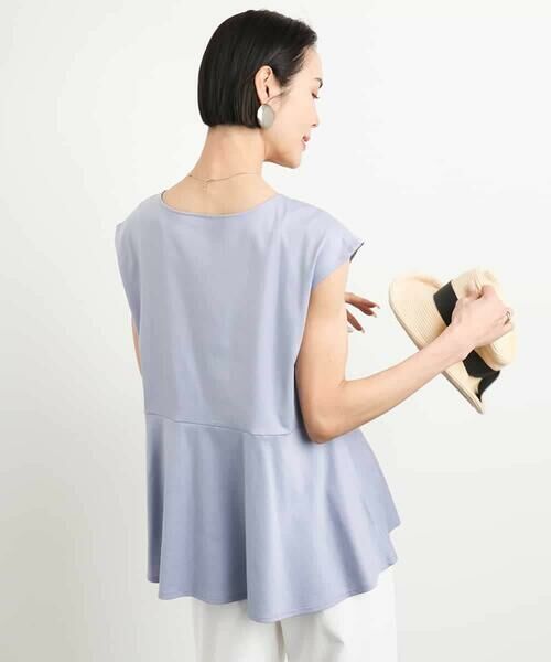 MICHEL KLEIN / ミッシェルクラン カットソー | [WEB限定/接触冷感]フレンチスリーブペプラムカットソー | 詳細2