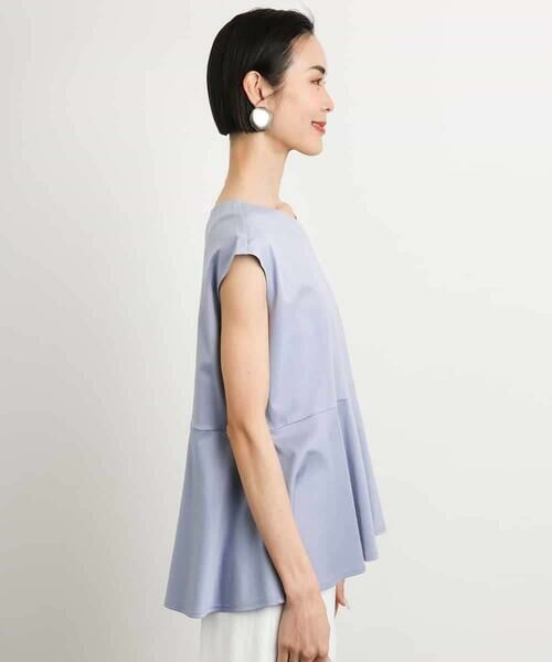 MICHEL KLEIN / ミッシェルクラン カットソー | [WEB限定/接触冷感]フレンチスリーブペプラムカットソー | 詳細20